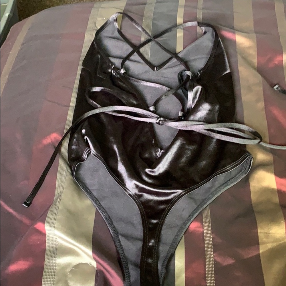 Backless Satin Bodysuit - Picture 2 of 2